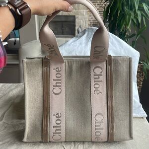 Chloe Woody tote in blush